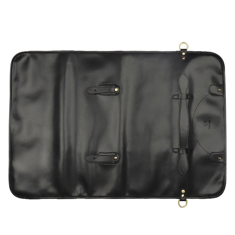 WESSLECO Sac de Rangement pour Couteaux de Chef, Sac de Rangement en Rouleau Portable, Noir Portable, WESSLECO Marron