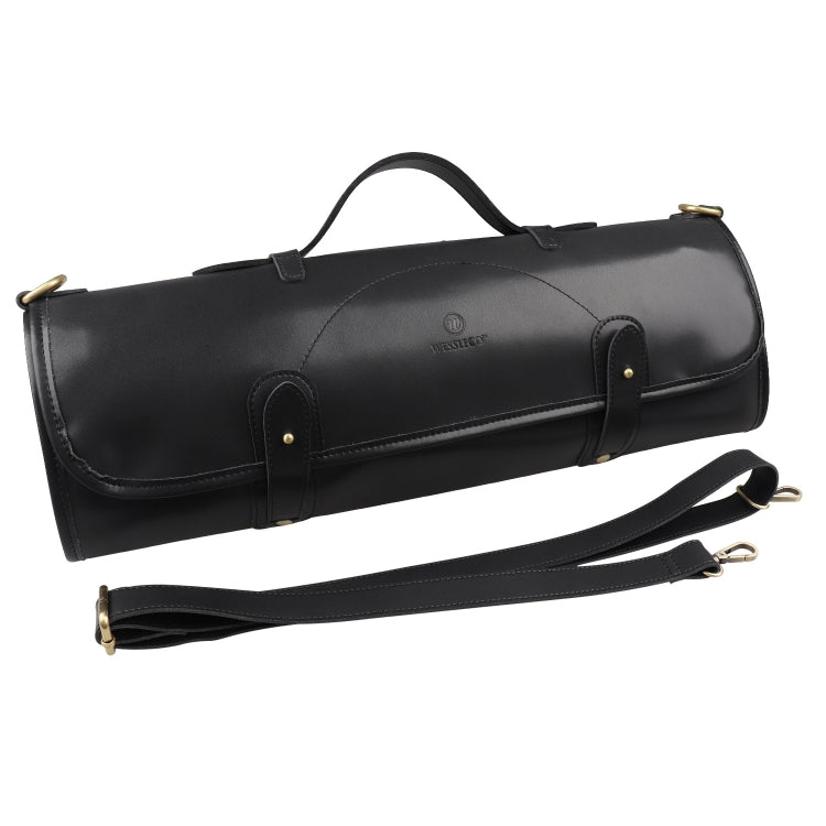 WESSLECO Sac de Rangement pour Couteaux de Chef, Sac de Rangement en Rouleau Portable, Noir Portable, WESSLECO Marron