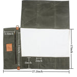 WESSLECO Sac de rangement en toile pour couteaux de chef, vert armée WESSLECO