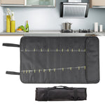 Sac de rangement portable pour couteaux de chef, sac enroulable, noir, bleu