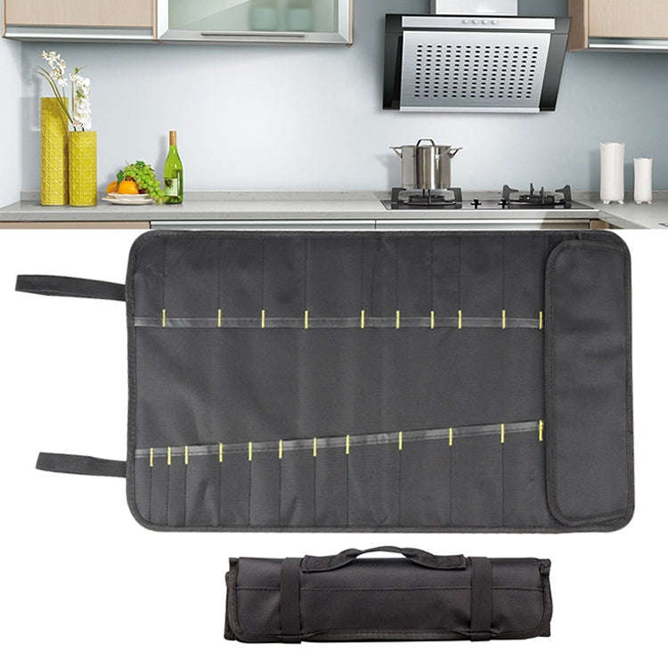 Sac de rangement portable pour couteaux de chef, sac enroulable, noir, bleu