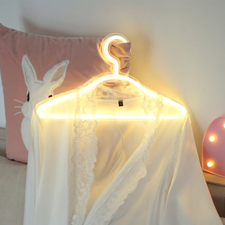 HS-20002 Cintre LED Néon Lampe de décoration de chambre, Lumière blanche, Lumière chaude, Lumière rose