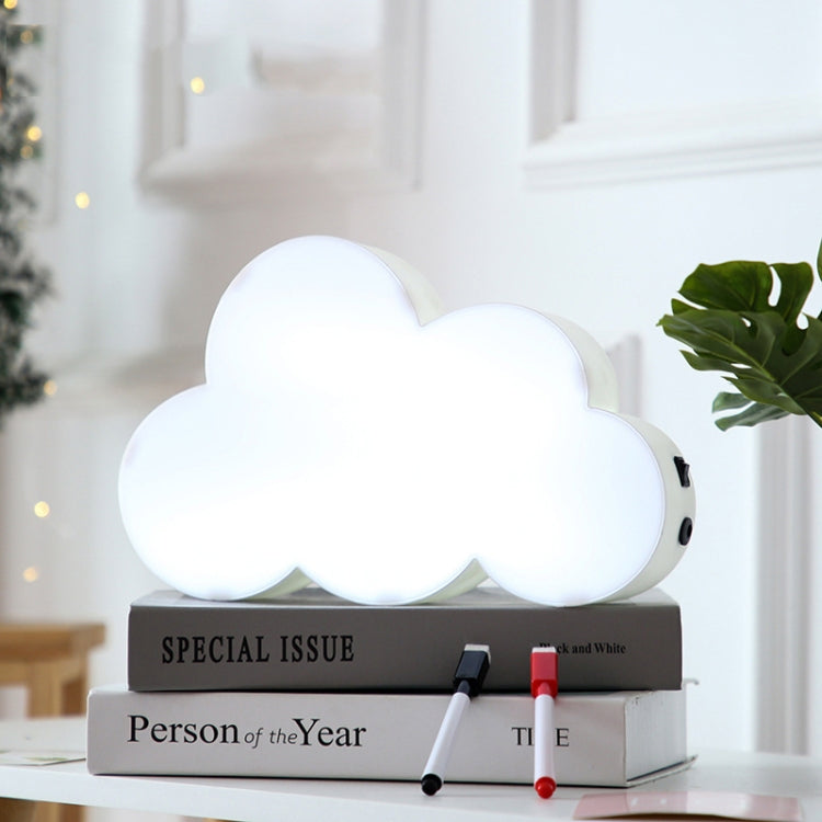 HS-007 Tableau de messages effaçable DIY en forme de lettre LED Nuage Lampe de confession, Blanc, Noir, Rose, Bleu