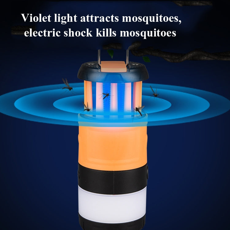 Lampe anti-moustiques électrique étanche à LED d'extérieur Lampe de camping Lampe de poche, Orange, Bleu ciel, Vert clair