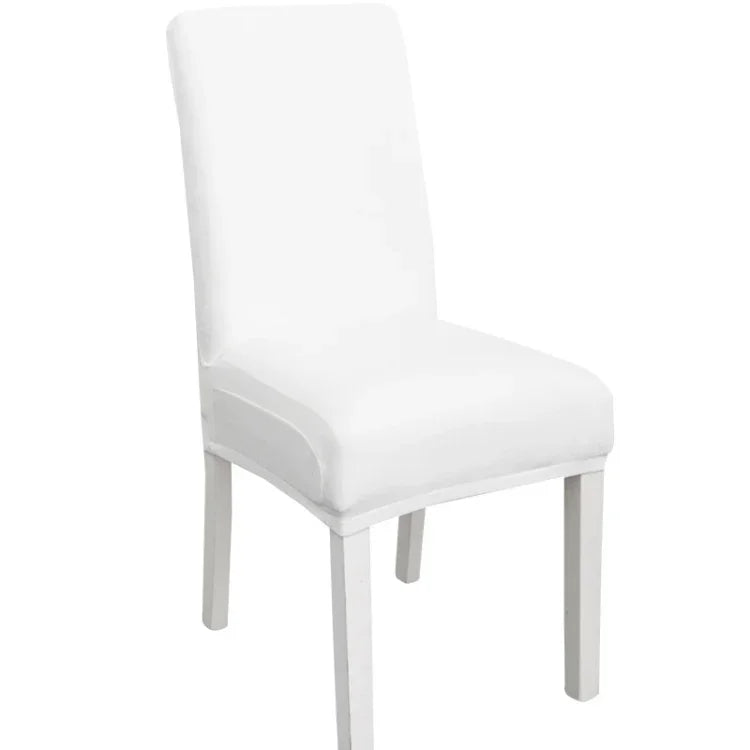 Housse de chaise simple, douce, très élastique, en velours épais, pour l'intérieur, pour hôtel, café-gris, vert-jaune, lie-de-vin, marine, noir, vert-foncé, blanc, bleu-paon, gris-clair, gris-charbon, camel, bleu-roi, beige, violet-raisin, rouge, orange