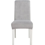 Housse de chaise simple, douce, très élastique, en velours épais, pour l'intérieur, pour hôtel, café-gris, vert-jaune, lie-de-vin, marine, noir, vert-foncé, blanc, bleu-paon, gris-clair, gris-charbon, camel, bleu-roi, beige, violet-raisin, rouge, orange