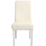 Housse de chaise simple, douce, très élastique, en velours épais, pour l'intérieur, pour hôtel, café-gris, vert-jaune, lie-de-vin, marine, noir, vert-foncé, blanc, bleu-paon, gris-clair, gris-charbon, camel, bleu-roi, beige, violet-raisin, rouge, orange