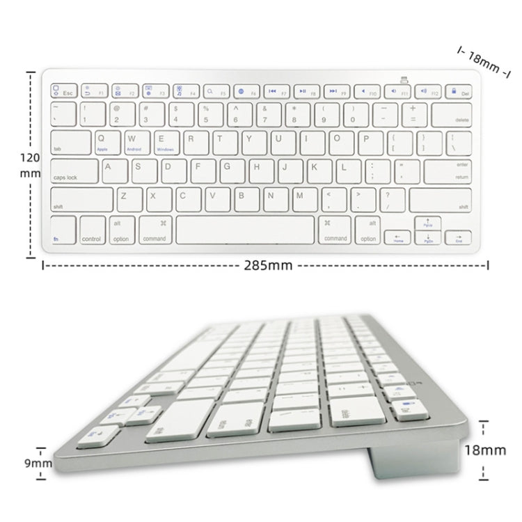 Clavier petit X5 Bluetooth 3.0 sans fil 78 touches pour langues étrangères, italien, parenthèse traditionnelle, anglais, thaïlandais