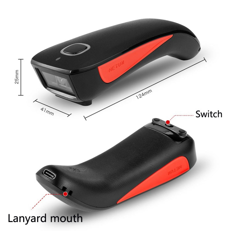 Scanner de codes-barres portable sans fil Bluetooth NETUM, modèle : C990 bidimensionnel, C750 bidimensionnel, C990 bidimensionnel, C740 unidimensionnel