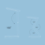 Lampe de bureau LED pliable YAGE T125 avec protection oculaire, Blanc porcelaine, Blanc bleu, Blanc rose