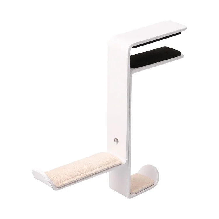JD039 Support de Casque d'écoute de Bureau à Pince Métallique, Blanc, Noir