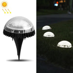 8 LEDS Lampe Solaire Circulaire Enterrée Étanche pour Extérieur, Jardin, Escalier, Couleur de la Lumière :, Lumière Blanche