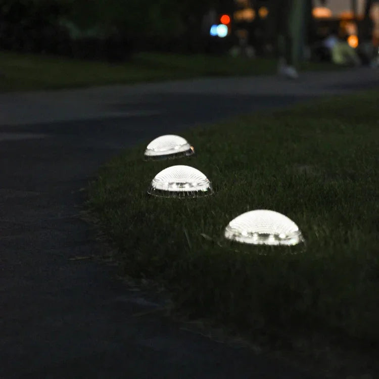 8 LEDS Lampe Solaire Circulaire Enterrée Étanche pour Extérieur, Jardin, Escalier, Couleur de la Lumière :, Lumière Blanche
