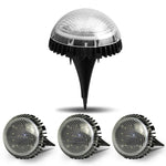 8 LEDS Lampe Solaire Circulaire Enterrée Étanche pour Extérieur, Jardin, Escalier, Couleur de la Lumière :, Lumière Blanche