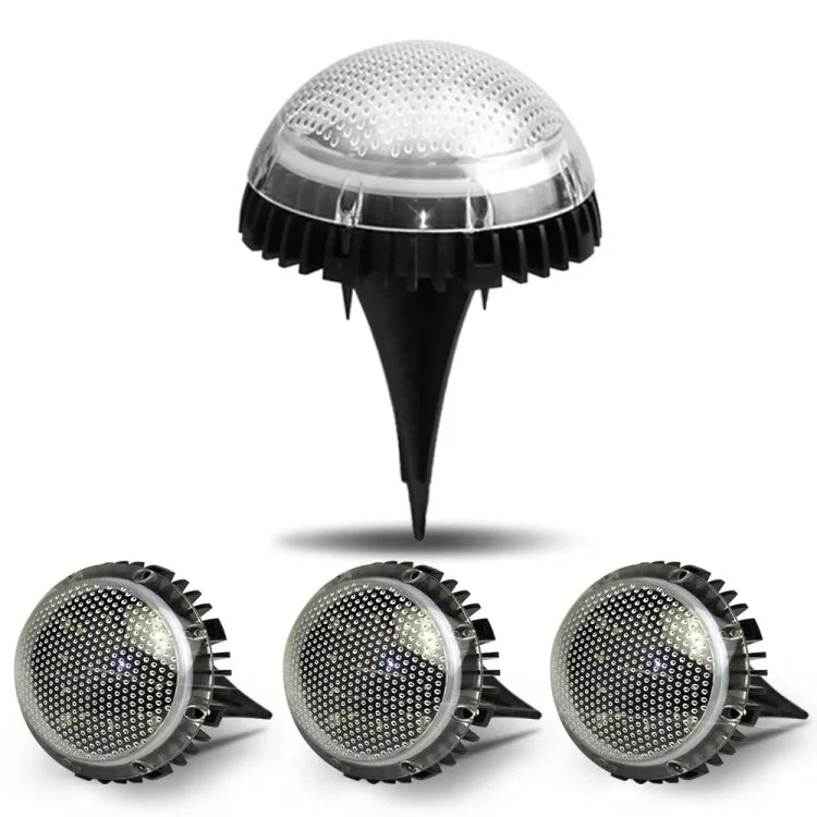 8 LEDS Lampe Solaire Circulaire Enterrée Étanche pour Extérieur, Jardin, Escalier, Couleur de la Lumière :, Lumière Blanche