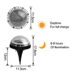 8 LEDS Lampe Solaire Circulaire Enterrée Étanche pour Extérieur, Jardin, Escalier, Couleur de la Lumière :, Lumière Blanche