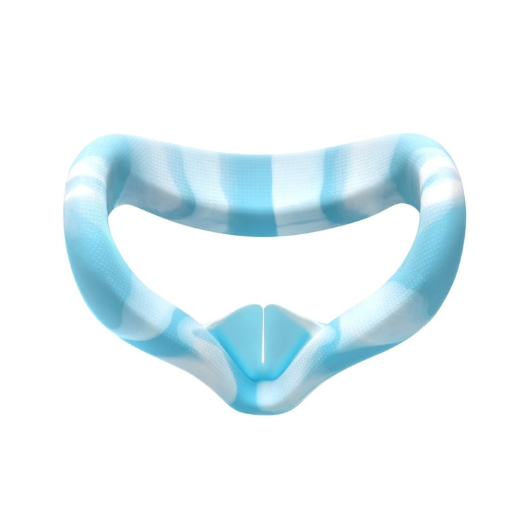 Cache-œil en silicone VR anti-transpiration et décontamination, lunettes VR couleur pour Oculus Quest 2, Blanc Bleu, Blanc Rose, Blanc Jaune