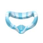 Cache-œil en silicone VR anti-transpiration et décontamination, lunettes VR couleur pour Oculus Quest 2, Blanc Bleu, Blanc Rose, Blanc Jaune