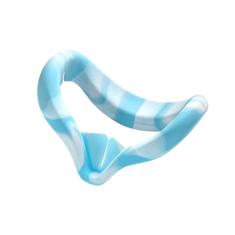 Cache-œil en silicone VR anti-transpiration et décontamination, lunettes VR couleur pour Oculus Quest 2, Blanc Bleu, Blanc Rose, Blanc Jaune