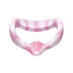 Cache-œil en silicone VR anti-transpiration et décontamination, lunettes VR couleur pour Oculus Quest 2, Blanc Bleu, Blanc Rose, Blanc Jaune