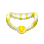 Cache-œil en silicone VR anti-transpiration et décontamination, lunettes VR couleur pour Oculus Quest 2, Blanc Bleu, Blanc Rose, Blanc Jaune