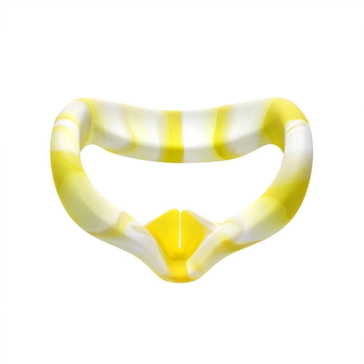 Cache-œil en silicone VR anti-transpiration et décontamination, lunettes VR couleur pour Oculus Quest 2, Blanc Bleu, Blanc Rose, Blanc Jaune