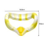 Cache-œil en silicone VR anti-transpiration et décontamination, lunettes VR couleur pour Oculus Quest 2, Blanc Bleu, Blanc Rose, Blanc Jaune