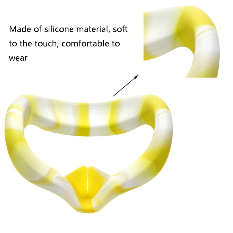 Cache-œil en silicone VR anti-transpiration et décontamination, lunettes VR couleur pour Oculus Quest 2, Blanc Bleu, Blanc Rose, Blanc Jaune