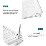 Étagère de rangement pliable pour armoire de cuisine, blanche, transparente