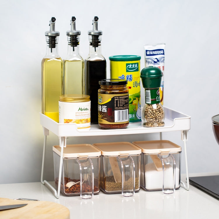 Étagère de rangement pliable pour armoire de cuisine, blanche, transparente