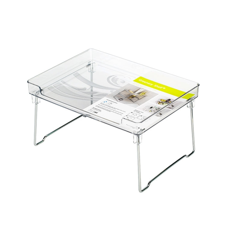 Étagère de rangement pliable pour armoire de cuisine, blanche, transparente