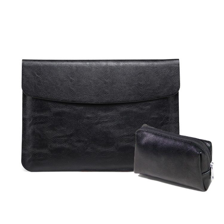 Sacoche d'ordinateur portable horizontale en cuir litchi pour MacBook, 11 pouces A1370 / 1465, 12 pouces A1534, 13,3 pouces A1502 / 1425/1466/1369, 15,4 pouces A1398