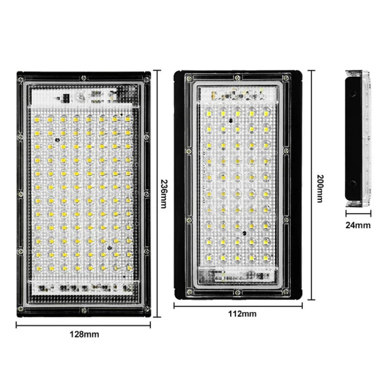 Projecteur LED étanche pour jardin extérieur, éclairage de chantier, Spécifications :, 100W 96 billes (blanc froid)