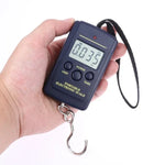 Balance numérique de pêche mini 10g Échelle de pesée de voyage Dynamomètre suspendu électronique à crochet Outil de pesée de cuisine, Capacité : 40kg, 40kg sans rétroéclairage, 40kg avec rétroéclairage
