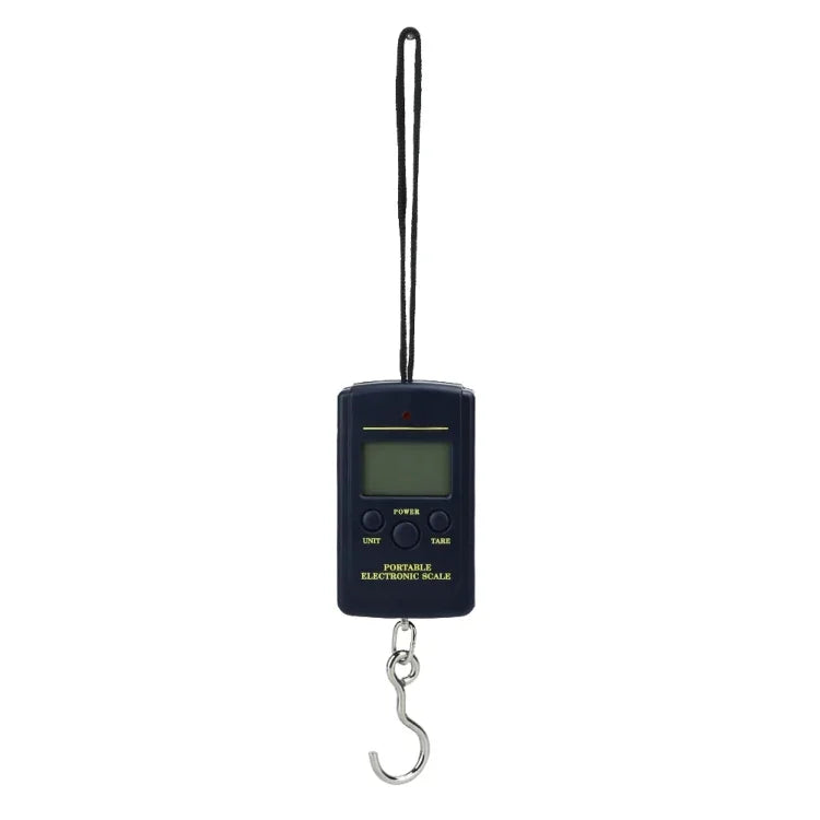 Balance numérique de pêche mini 10g Échelle de pesée de voyage Dynamomètre suspendu électronique à crochet Outil de pesée de cuisine, Capacité : 40kg, 40kg sans rétroéclairage, 40kg avec rétroéclairage