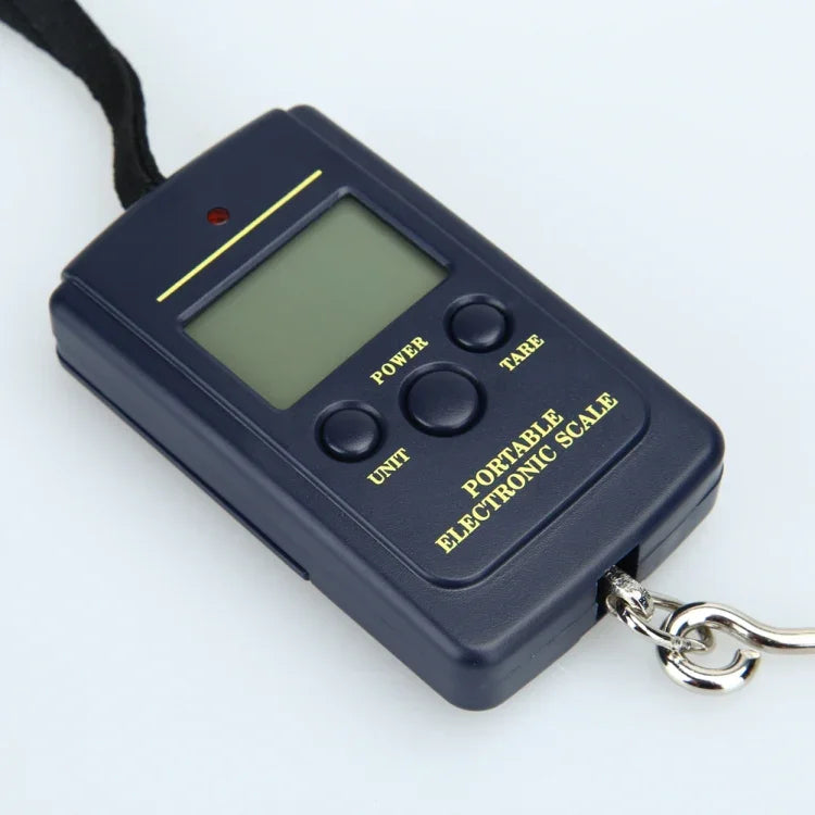 Balance numérique de pêche mini 10g Échelle de pesée de voyage Dynamomètre suspendu électronique à crochet Outil de pesée de cuisine, Capacité : 40kg, 40kg sans rétroéclairage, 40kg avec rétroéclairage