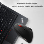Souris sans fil Lenovo Thinkbook design ergonomique avec prise latérale, souris à prise latérale