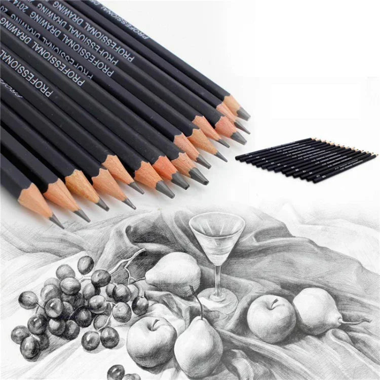 Set de crayons à croquis en graphite pour le dessin, lot de crayons