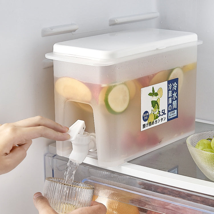 Bouteille d'eau froide ménagère avec robinet, théière à fruits pour réfrigérateur, seau d'eau d'été, bouteille d'eau froide de 3,5 L