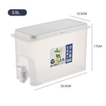 Bouteille d'eau froide ménagère avec robinet, théière à fruits pour réfrigérateur, seau d'eau d'été, bouteille d'eau froide de 3,5 L