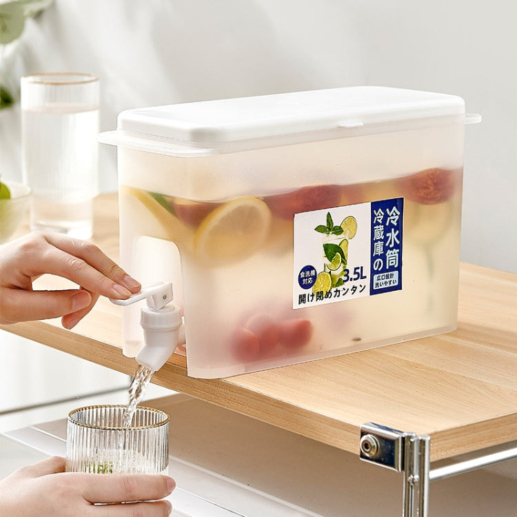 Bouteille d'eau froide ménagère avec robinet, théière à fruits pour réfrigérateur, seau d'eau d'été, bouteille d'eau froide de 3,5 L