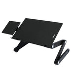Support de bureau pliant et relevable pour ordinateur portable en alliage d'aluminium T8, avec plateau pour souris (noir), avec plateau pour souris (argent), avec ventilateur et plateau pour souris (noir), avec ventilateur et plateau pour souris (argent)