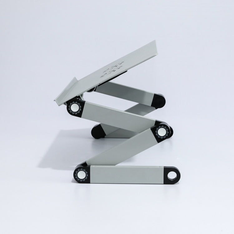 Support de bureau pliant et relevable pour ordinateur portable en alliage d'aluminium T8, avec plateau pour souris (noir), avec plateau pour souris (argent), avec ventilateur et plateau pour souris (noir), avec ventilateur et plateau pour souris (argent)