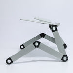 Support de bureau pliant et relevable pour ordinateur portable en alliage d'aluminium T8, avec plateau pour souris (noir), avec plateau pour souris (argent), avec ventilateur et plateau pour souris (noir), avec ventilateur et plateau pour souris (argent)