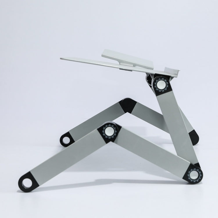 Support de bureau pliant et relevable pour ordinateur portable en alliage d'aluminium T8, avec plateau pour souris (noir), avec plateau pour souris (argent), avec ventilateur et plateau pour souris (noir), avec ventilateur et plateau pour souris (argent)
