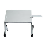 Support de bureau pliant et relevable pour ordinateur portable en alliage d'aluminium T8, avec plateau pour souris (noir), avec plateau pour souris (argent), avec ventilateur et plateau pour souris (noir), avec ventilateur et plateau pour souris (argent)