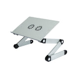 Support de bureau pliant et relevable pour ordinateur portable en alliage d'aluminium T8, avec plateau pour souris (noir), avec plateau pour souris (argent), avec ventilateur et plateau pour souris (noir), avec ventilateur et plateau pour souris (argent)