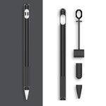 2 Ensembles Coque de protection en silicone avec stylet 4 en 1 + Cordon anti-perte pour Apple Pencil 1, blanc jade, noir encre, vert menthe, rose vif, rouge, bleu nuit, gris business