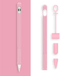 2 Ensembles Coque de protection en silicone avec stylet 4 en 1 + Cordon anti-perte pour Apple Pencil 1, blanc jade, noir encre, vert menthe, rose vif, rouge, bleu nuit, gris business