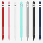 2 Ensembles Coque de protection en silicone avec stylet 4 en 1 + Cordon anti-perte pour Apple Pencil 1, blanc jade, noir encre, vert menthe, rose vif, rouge, bleu nuit, gris business